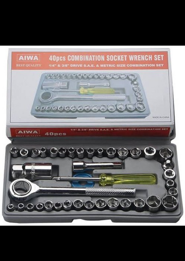 40 Pcs Combination Socket Wrench Set
