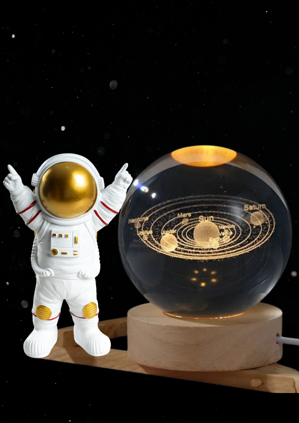 3d Crystal Astronaut Ball Lamp