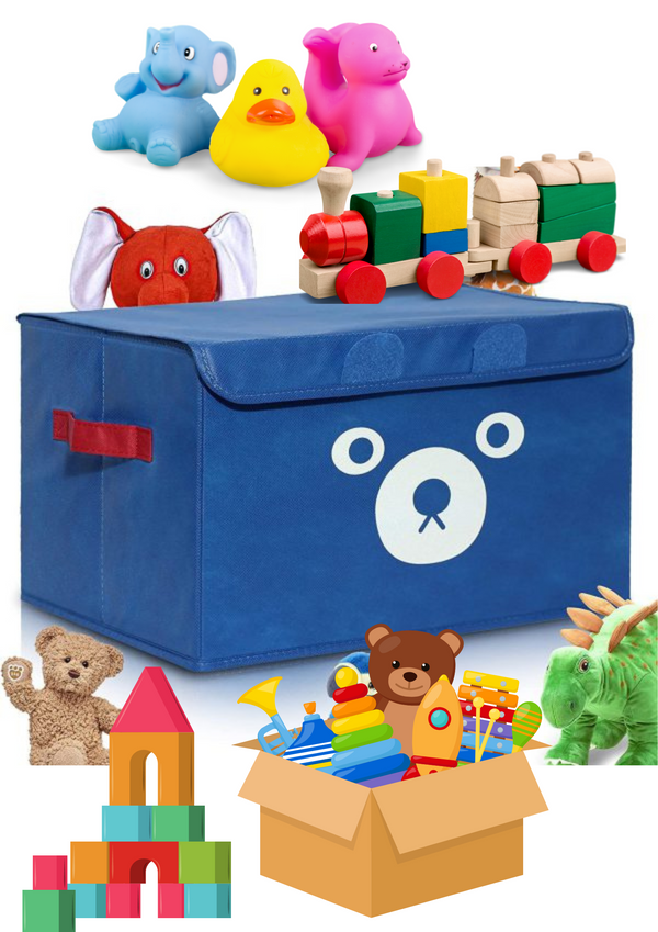 (NEW DEAL) Pack of 2 Panda Design Folding Storage Bins Quilt Basket