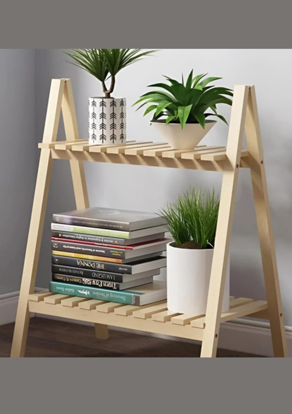 Wooden Plant Stand 2 Tier