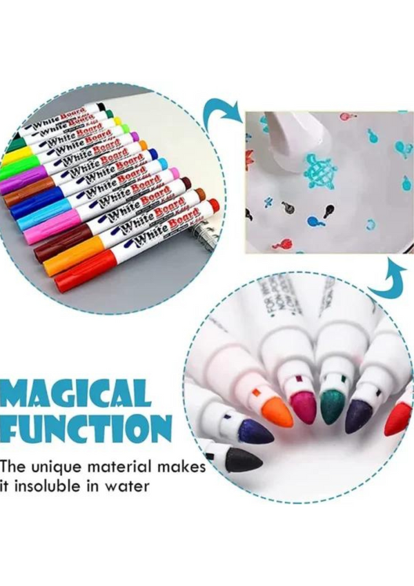Painting Floating Marker Pens For Kids - 8 Pcs Set Marker